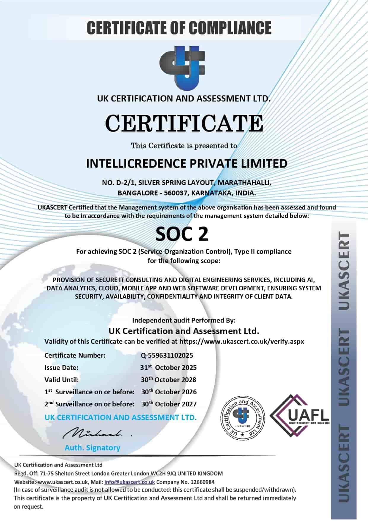 SOC 2 Type 2 Certificate